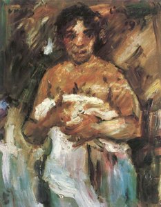 Girl Undressing by Lovis Corinth